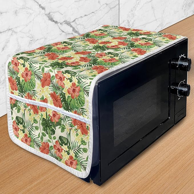 Ambesonne Tropical Microwave Oven Cover, Exotic Pattern by Ambesonne