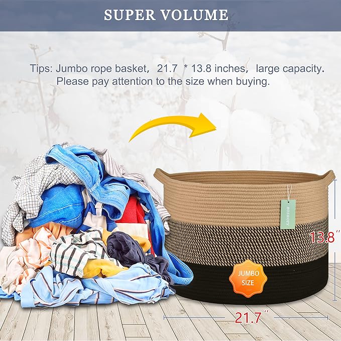 Extra Large Blanket Basket 87L, Laundry Hamper, Baby Nursery Hamper - Image 2