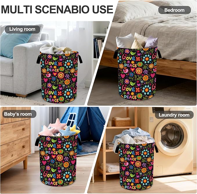 70s Laundry Basket Storage Bin Foldable Laundry Hamper Clothes Storage Bucket - Image 6