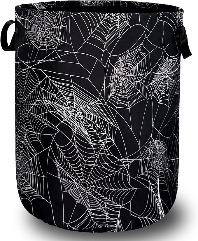 Spider Web Laundry Hamper Funny Halloween Laundry Basket by SELIONLIKN