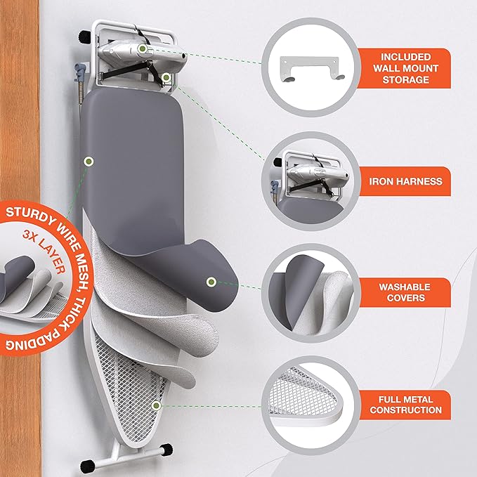 Xabitat Full Size Ironing Board 57" X 18" - Image 4