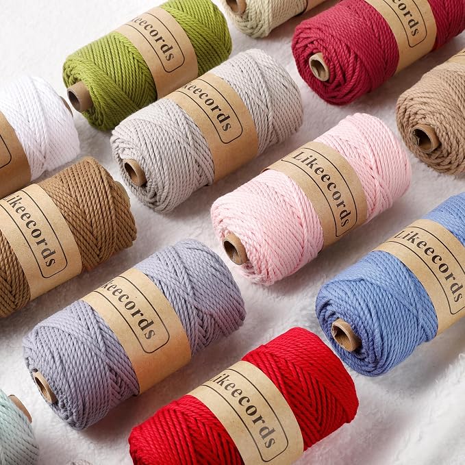 Cotton Macrame Cord 3mm x 100m, 3 Strand Twisted, Macrame Rope, Macrame String - Image 4