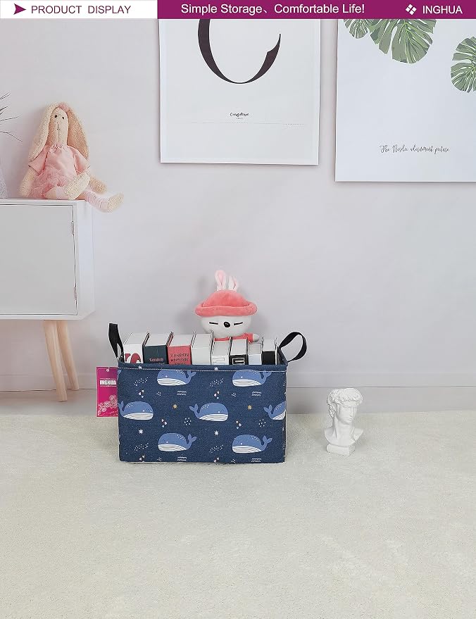 Rectangular Storage Basket Fabric Organizer Bin - Image 3