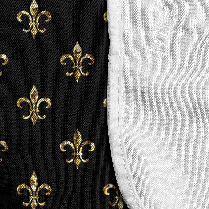 Ambesonne Fleur De Lis Microwave Oven Cover, Old Fashioned Baroque Background - Image 4