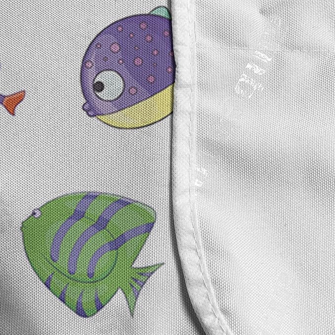 Ambesonne Cartoon Microwave Oven Cover, Fish Underwater Creatures, Water - Image 4