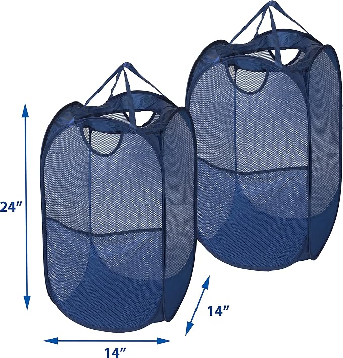 Simple Houseware Mesh Pop-Up Laundry Hamper Basket - Image 6