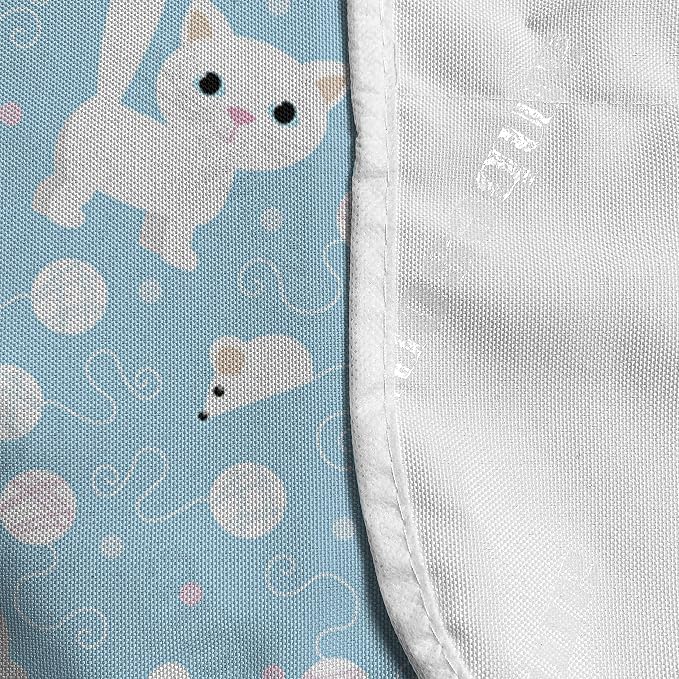 Ambesonne Cartoon Microwave Oven Cover, Amusing Feline Cat - Image 4