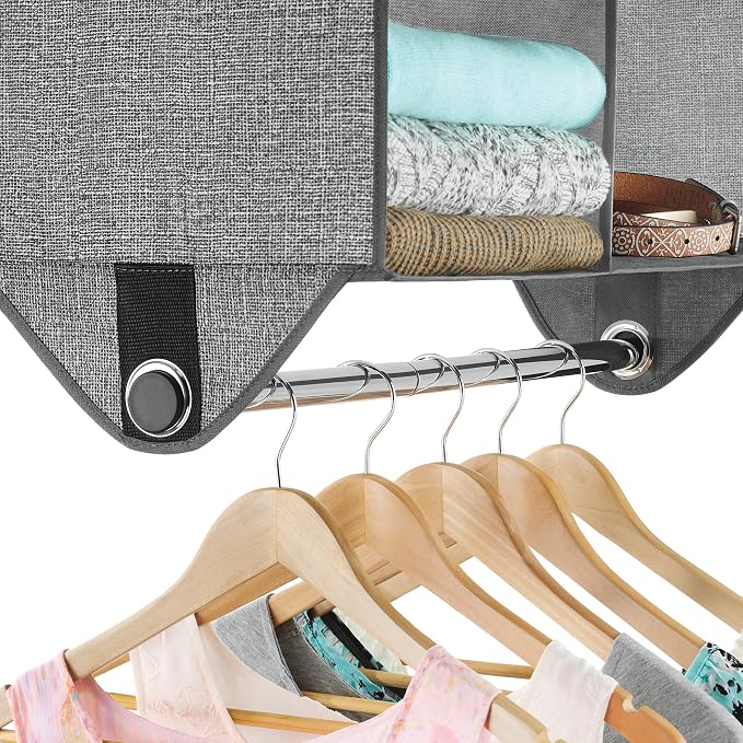 Whitmor 4 Section Fabric Closet Organizer Shelving - Image 4
