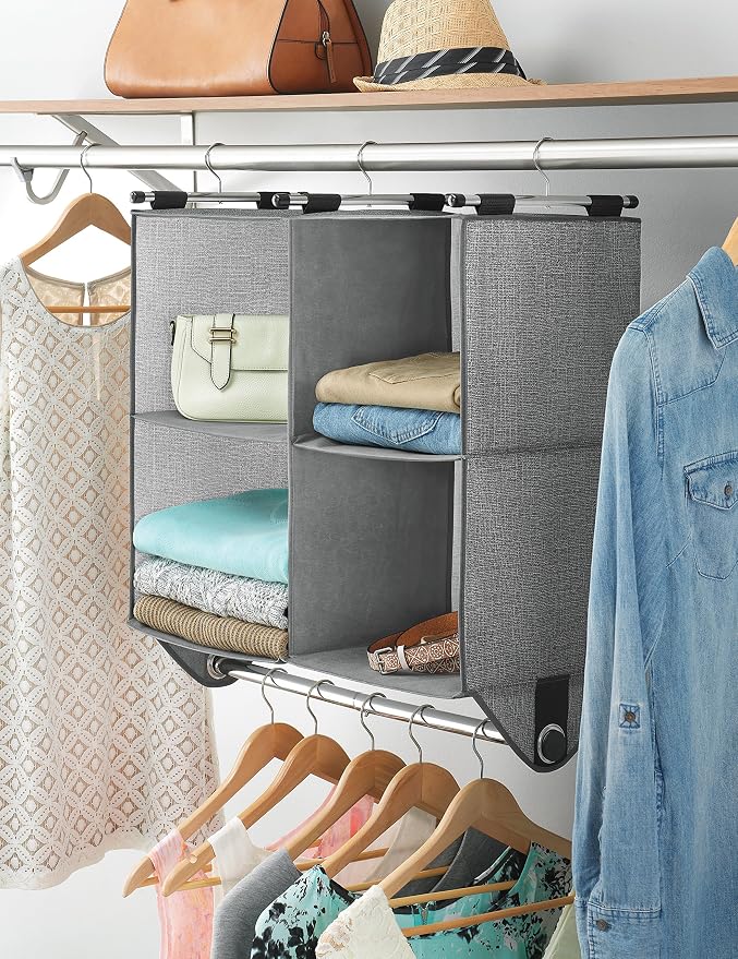 Whitmor 4 Section Fabric Closet Organizer Shelving - Image 2
