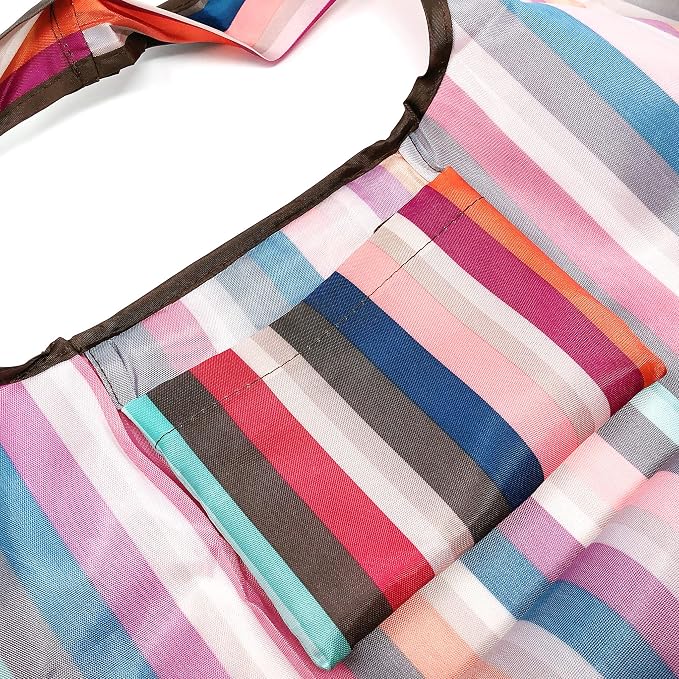 allydrew Large Foldable Tote Nylon Reusable Grocery Bag - Image 2