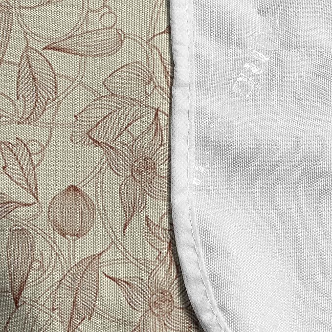 Ambesonne Beige Microwave Oven Cover, Vintage Flower Pattern Abstract Lines - Image 4