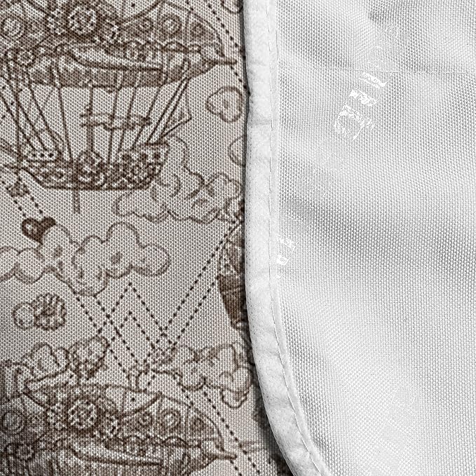 Ambesonne Aviation Microwave Oven Cover, Nostalgic Aircraft Zeppelin Ship - Image 4
