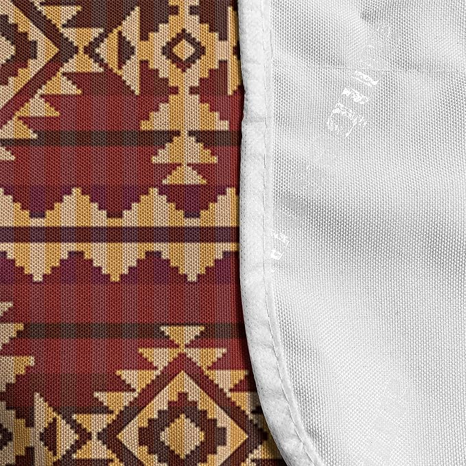 Ambesonne Mexican Microwave Oven Cover, Aztec Culture Theme Classical Triangles - Image 4