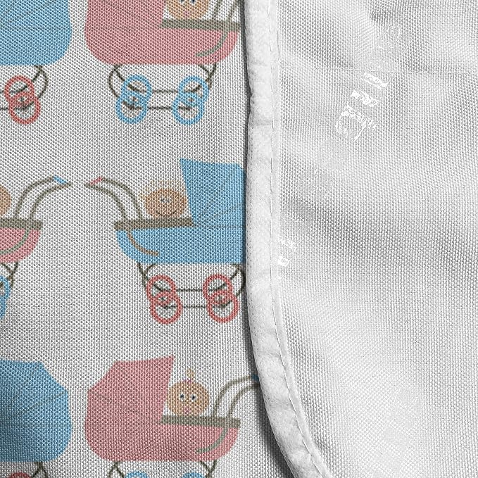 Ambesonne Cartoon Microwave Oven Cover, Pattern of Strollers - Image 4