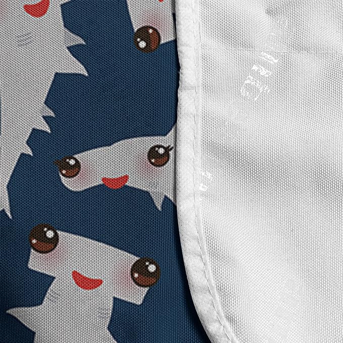 Lunarable Shark Microwave Oven Cover, Smiling Hammerhead Pattern in the Ocean - Image 4