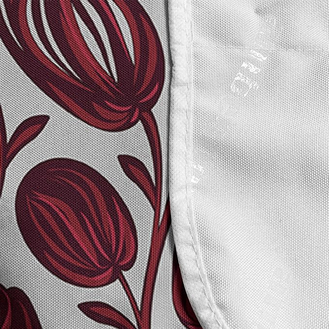 Lunarable Flower Microwave Oven Cover, Hand Drawn Creative Tulip Composition - Image 4