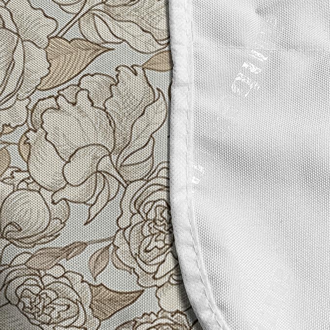 Ambesonne Beige Microwave Oven Cover, Floral Ornamental Pattern - Image 4