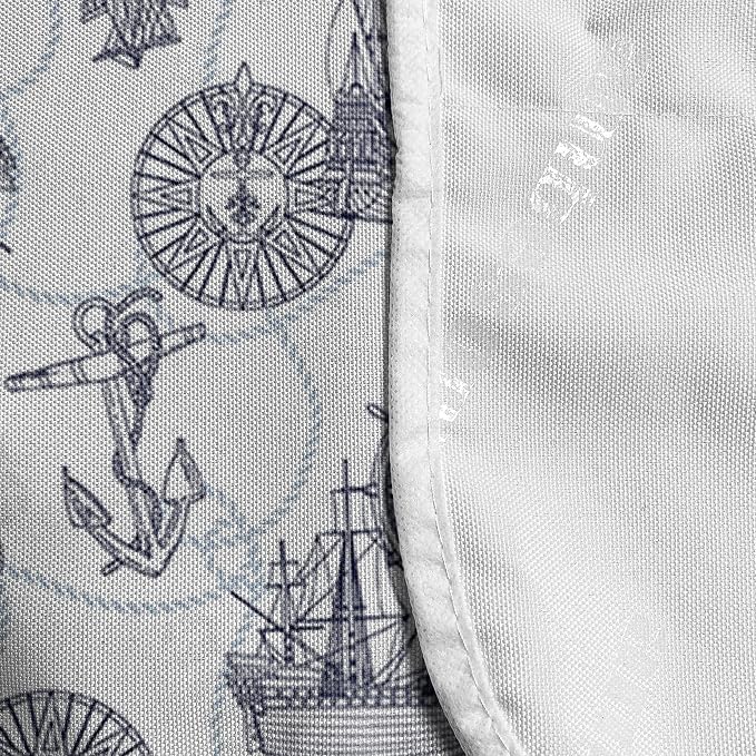 Ambesonne Compass Microwave Oven Cover, Sailing Boat Pattern Antique Ships - Image 4