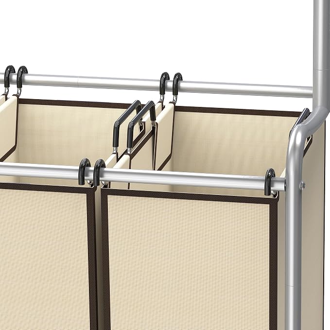 Deco Brothers Heavy Duty 3 Bag Extendable Laundry Sorter Cart - Image 5