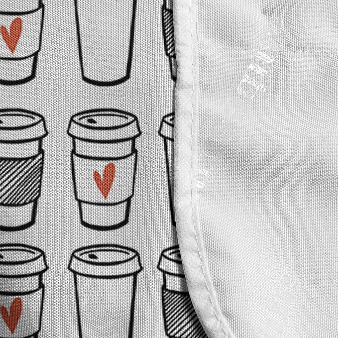 Lunarable Coffee Microwave Oven Cover, Coffee Cups Go - Image 4