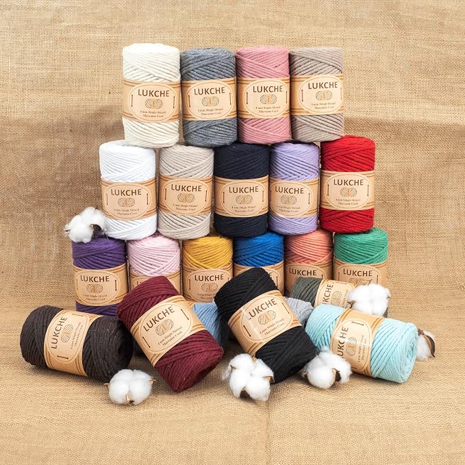 4mm Single Strand Macrame Cord Rope 82 Yards, Cotton Macrame Yarn, Mint Green - Image 3