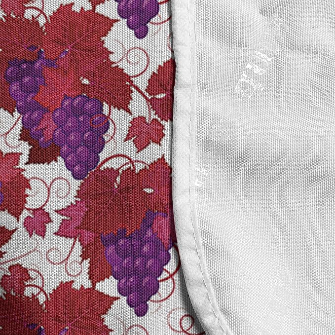 Lunarable Vineyard Microwave Oven Cover, Vibrant Colored Grapes - Image 4