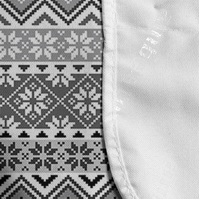 Ambesonne Nordic Microwave Oven Cover, Knitting Theme Chevron Pixel Art Pattern - Image 4